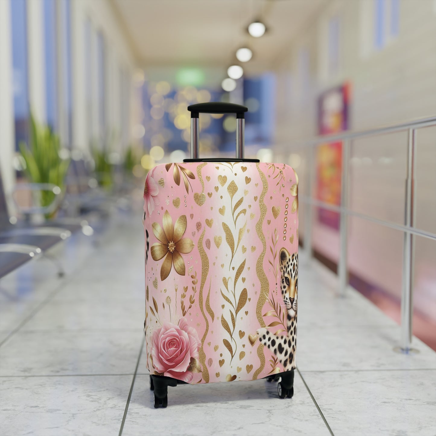 Luggage Cover, Floral Leopard, awd-3078