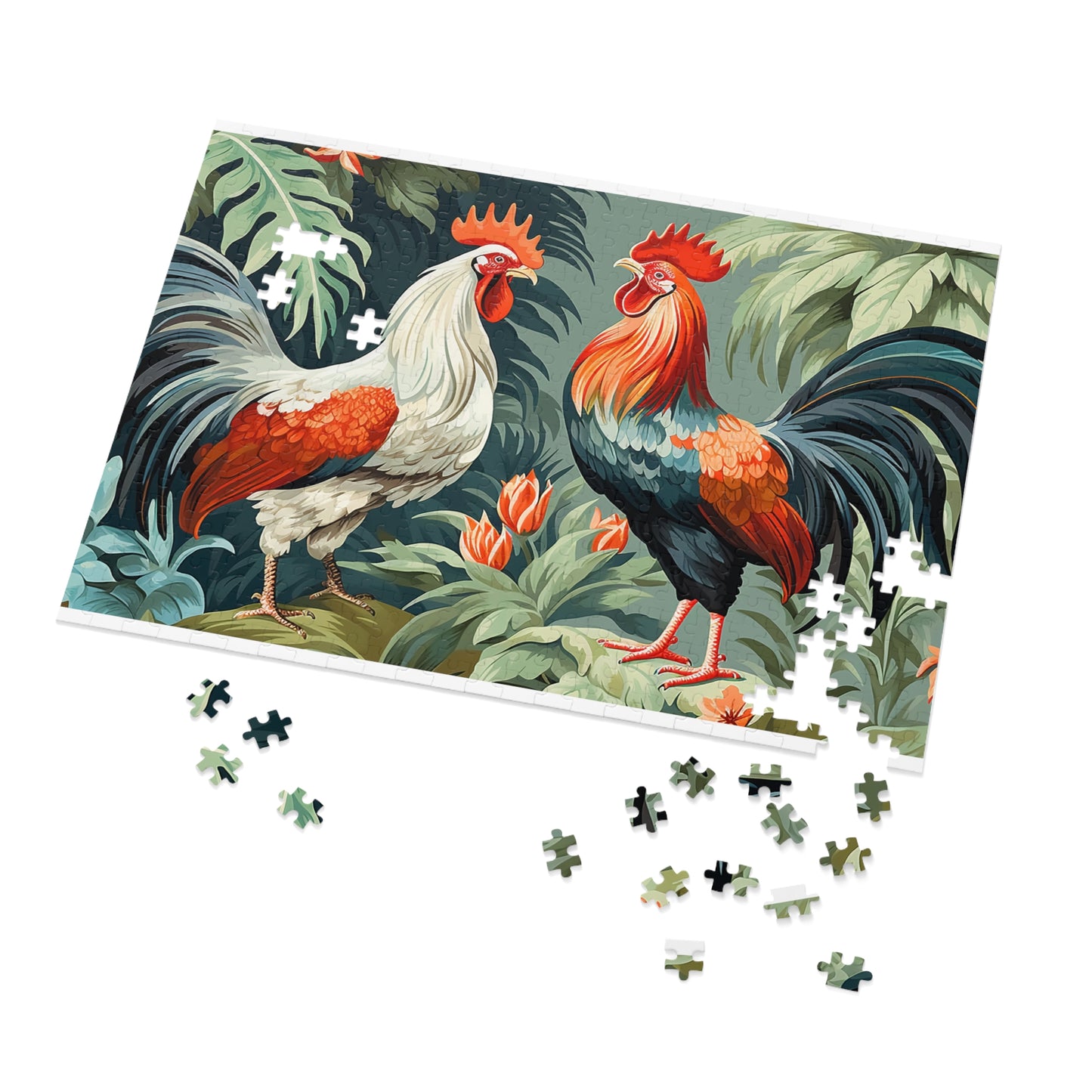 Jigsaw Puzzle, Chicken/Rooster, Personalised/Non-Personalised (30, 110, 252, 500,1000-Piece)