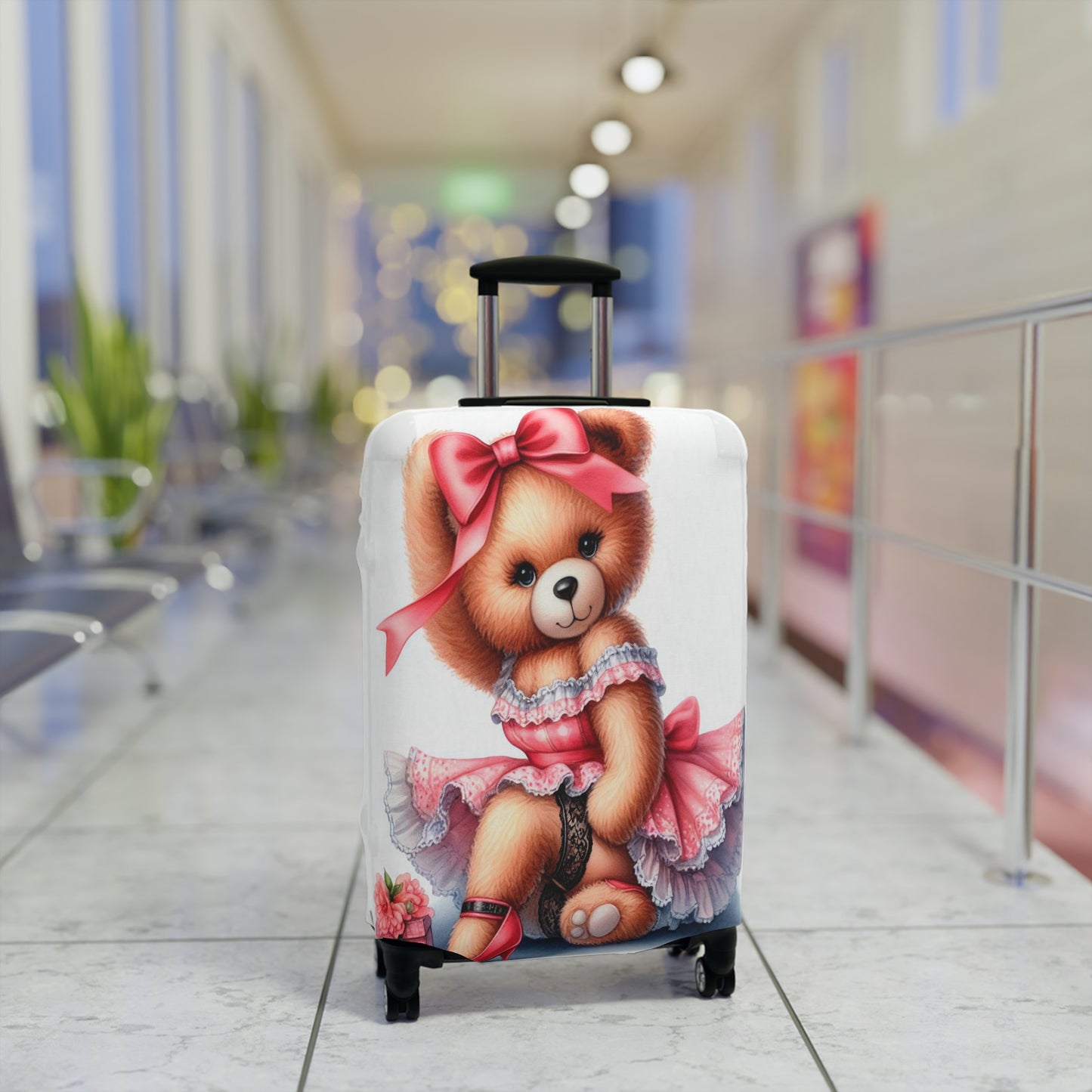 Luggage Cover, Rockabilly, Teddy Bear, awd-3035