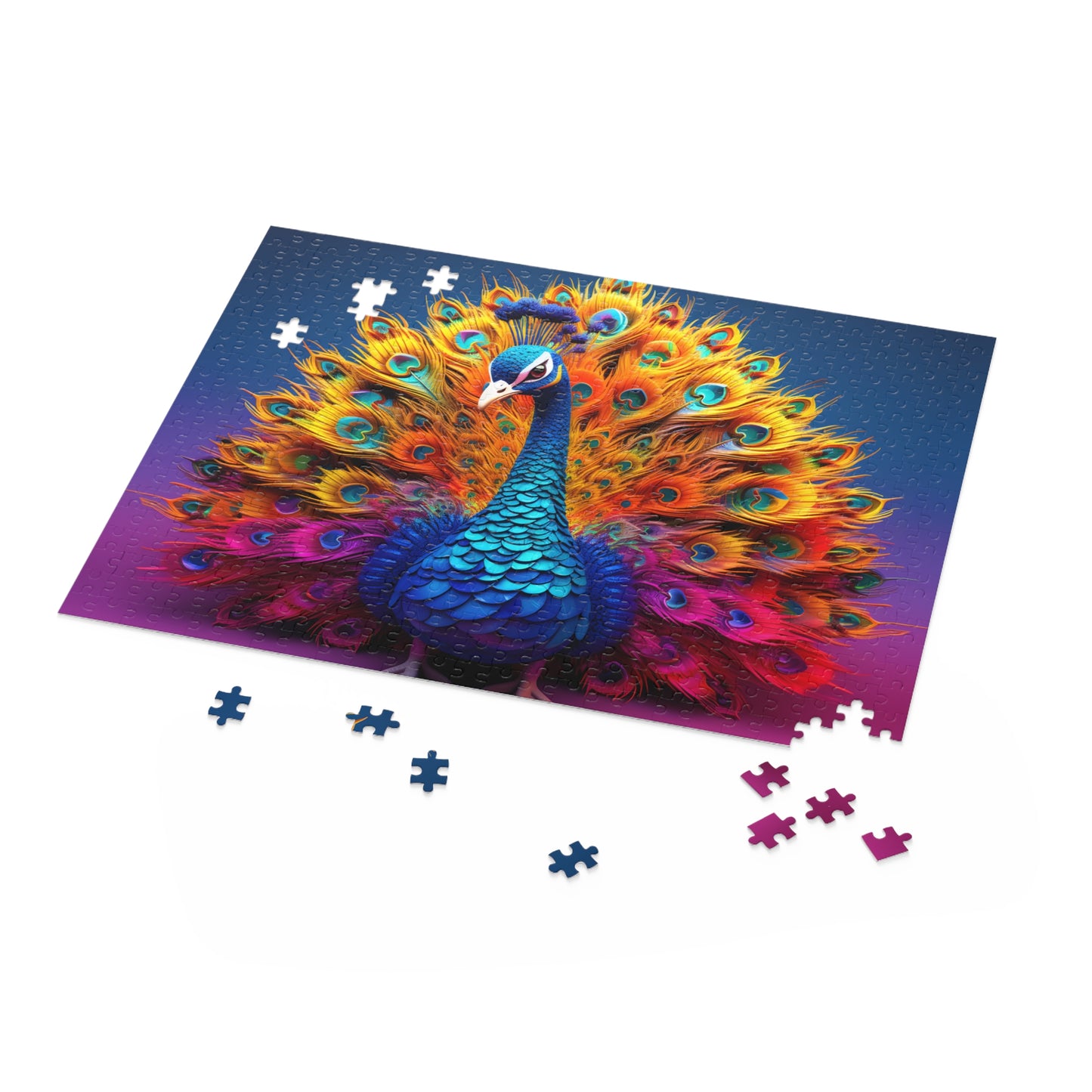 Personalised/Non-Personalised Puzzle, Peacock (120, 252, 500-Piece)