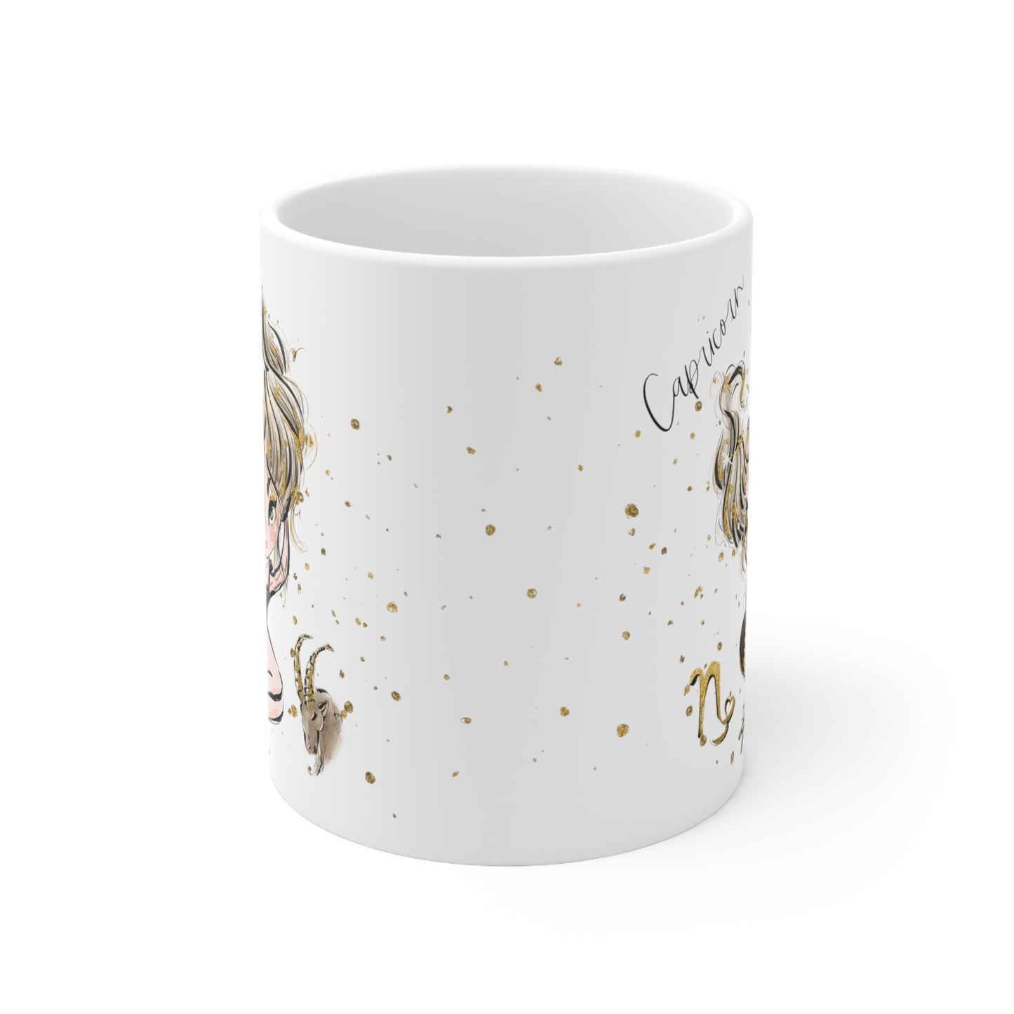 Personalised/Non Personalised Zodiac Sign, Capricorn, Ceramic Mug 11oz