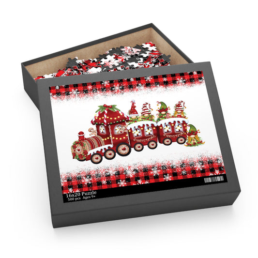 Personalised/Non-Personalised Puzzle, Christmas Train (120, 252, 500-Piece)