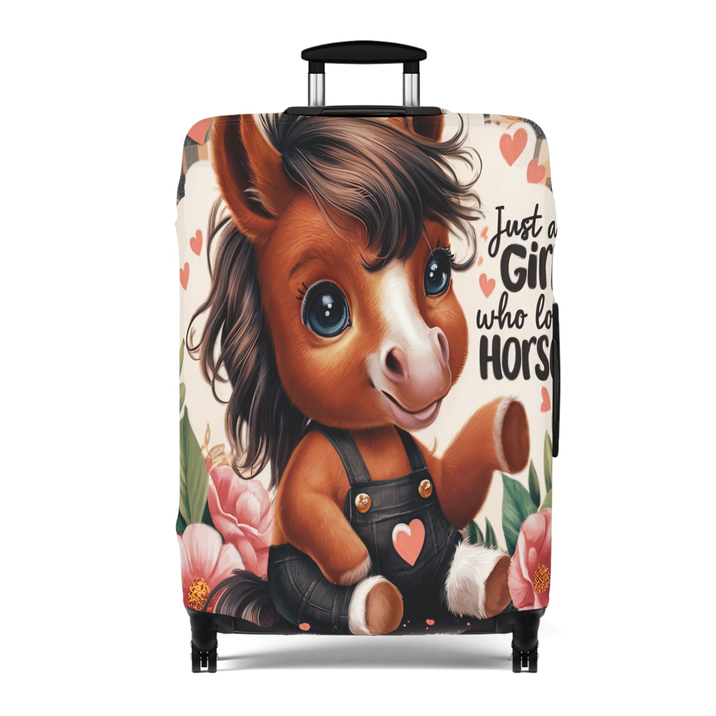 Luggage Cover, Just a Girl who Loves Horses, awd-3095