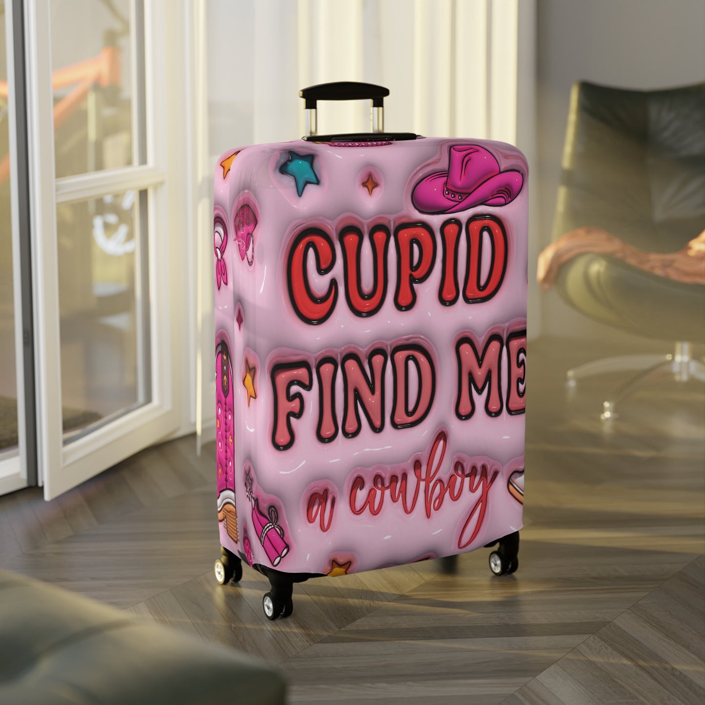 Luggage Cover, Cupid find me a cowboy, awd-529