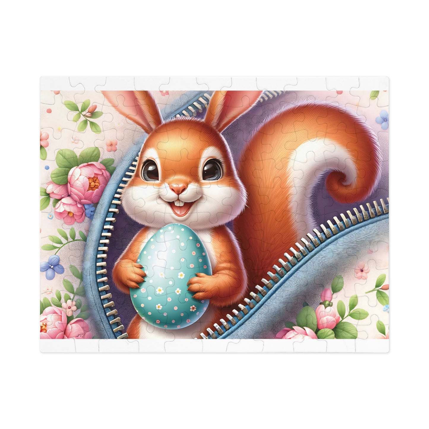 Jigsaw Puzzle, Easter, Squirrel with Bunny Ears, Personalised/Non-Personalised (30, 110, 252, 500,1000-Piece)