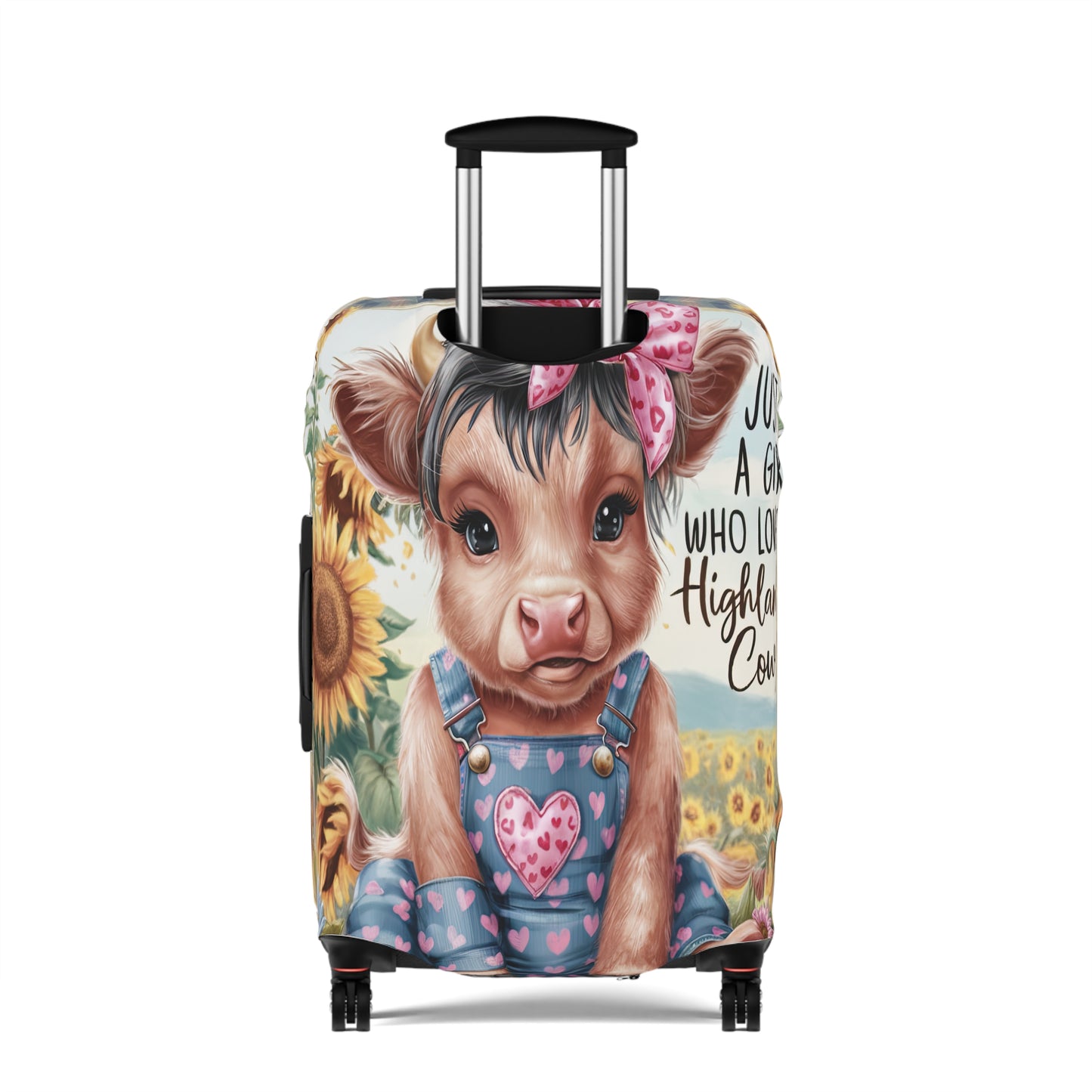 Luggage Cover, Just a Girl who Loves Highland Cows, awd-3092