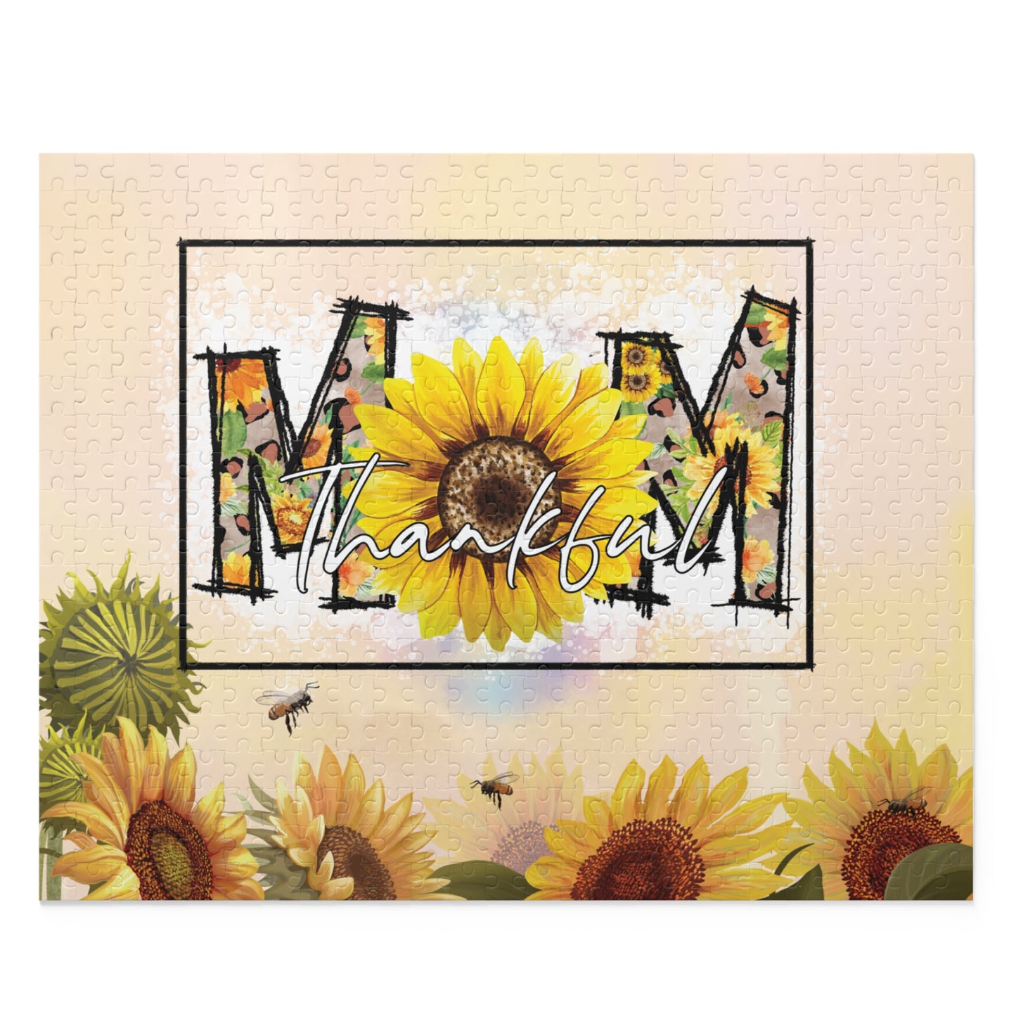 Personalised/Non-Personalised Puzzle, Sunflowers, Mum, Mom (120, 252, 500-Piece)