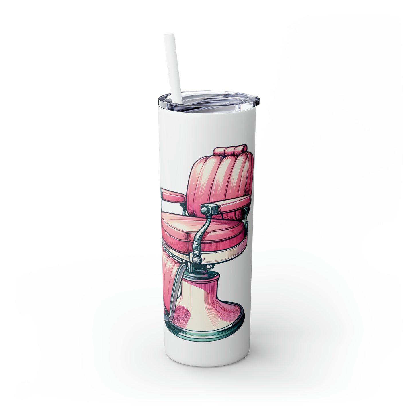 Skinny Tumbler with Straw, 20oz, Hairdresser, Where the Magic Happens, awd-1069