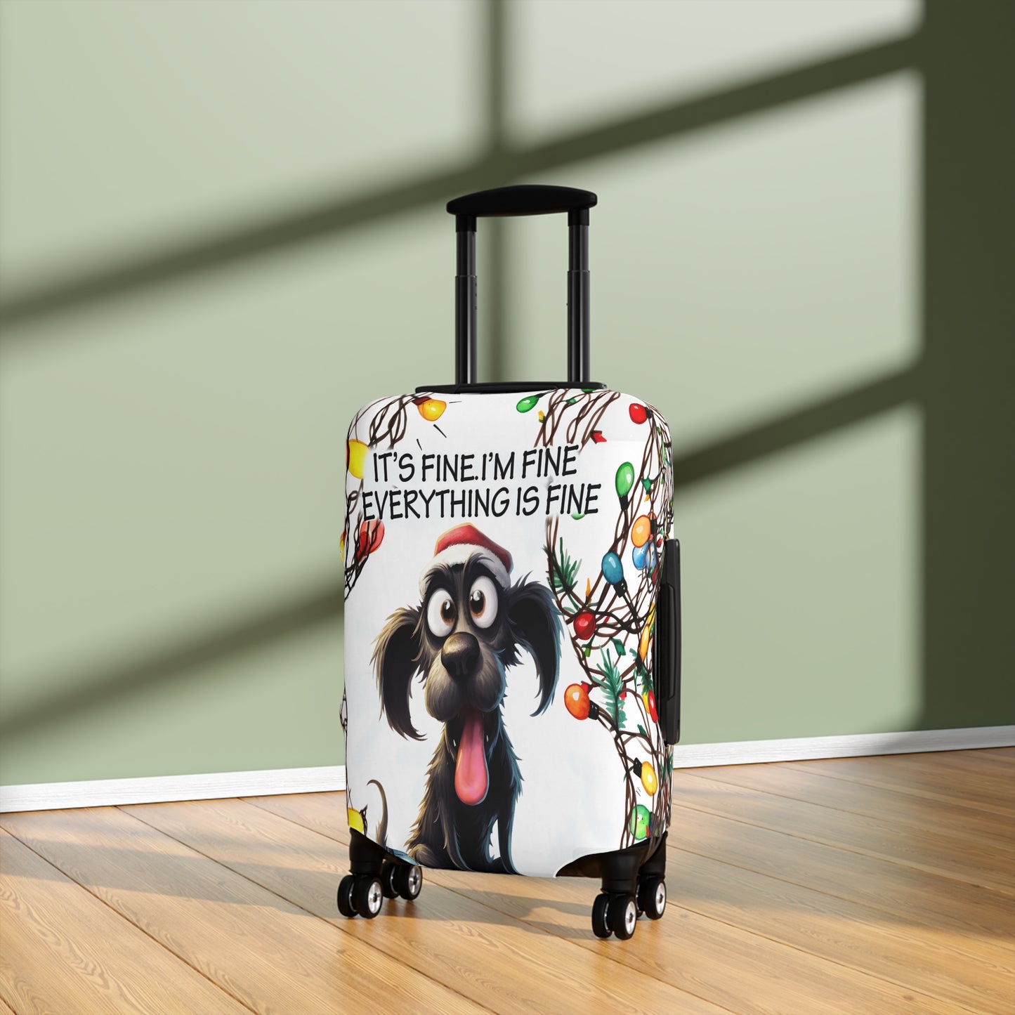 Luggage Cover, Dog I'm Fine everything is fine, awd-1163