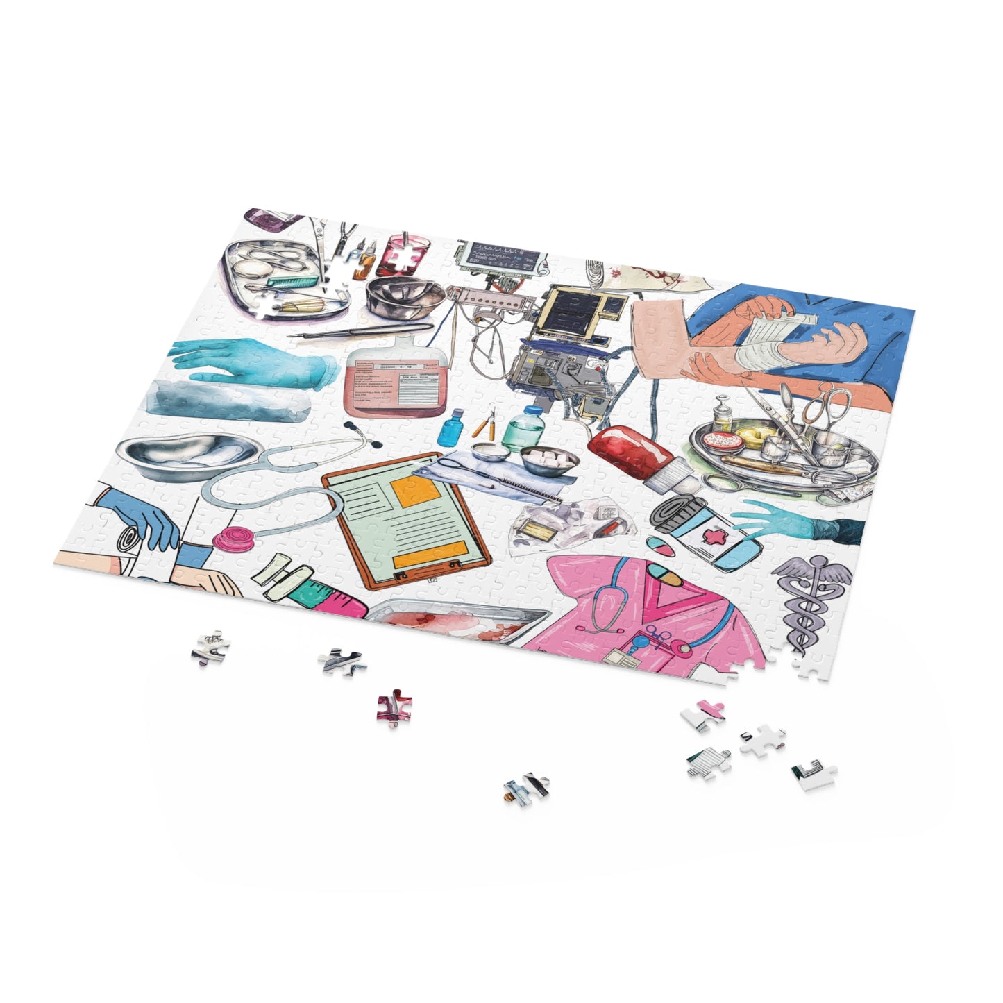 Personalised/Non-Personalised Puzzle, Wound Care Nurse (120, 252, 500-Piece)