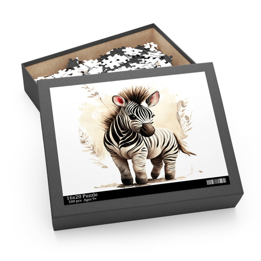 Personalised/Non-Personalised Puzzle, Zebra (120, 252, 500-Piece)