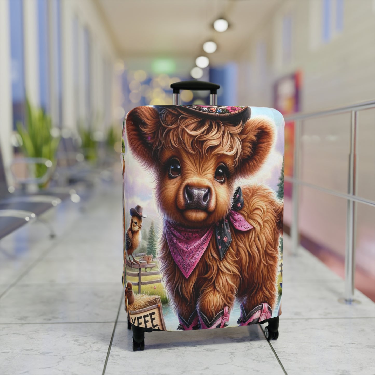 Luggage Cover, Highland Cow, Country and Western, awd-1417