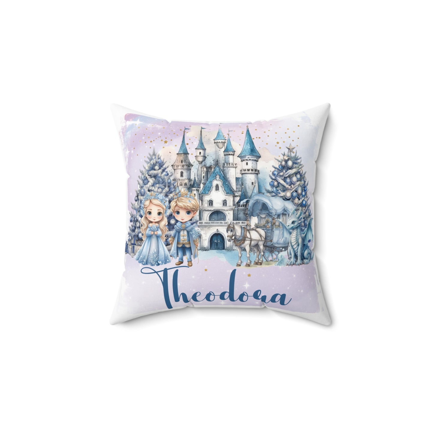 Personalised Fairytale Christmas Cushion, Polyester Square Cushion, Christmas cushion