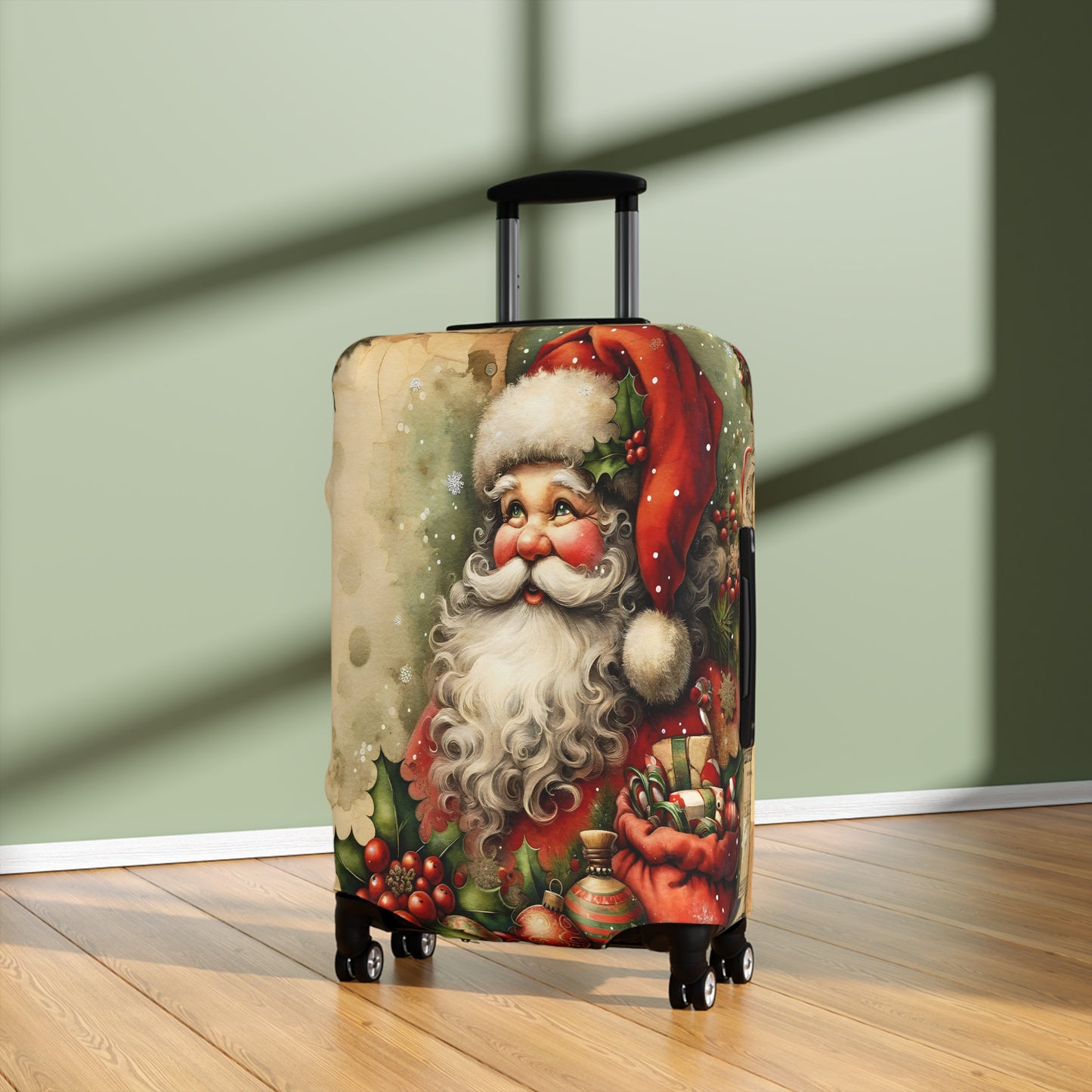 Luggage Cover, Christmas, Vintage Santa, awd-1478