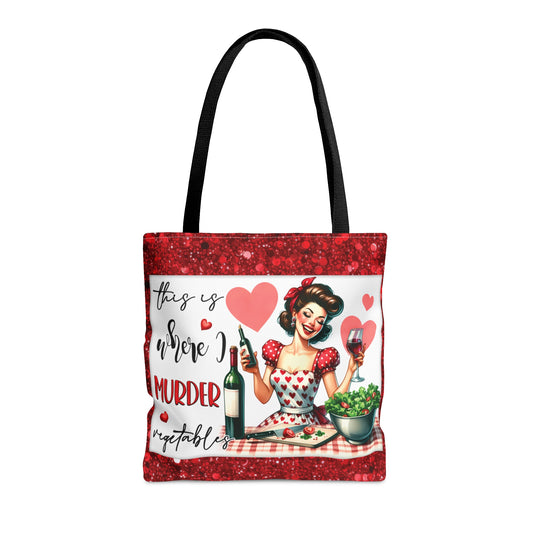 Tote Bag, Retro, This is where I murder Vegetables