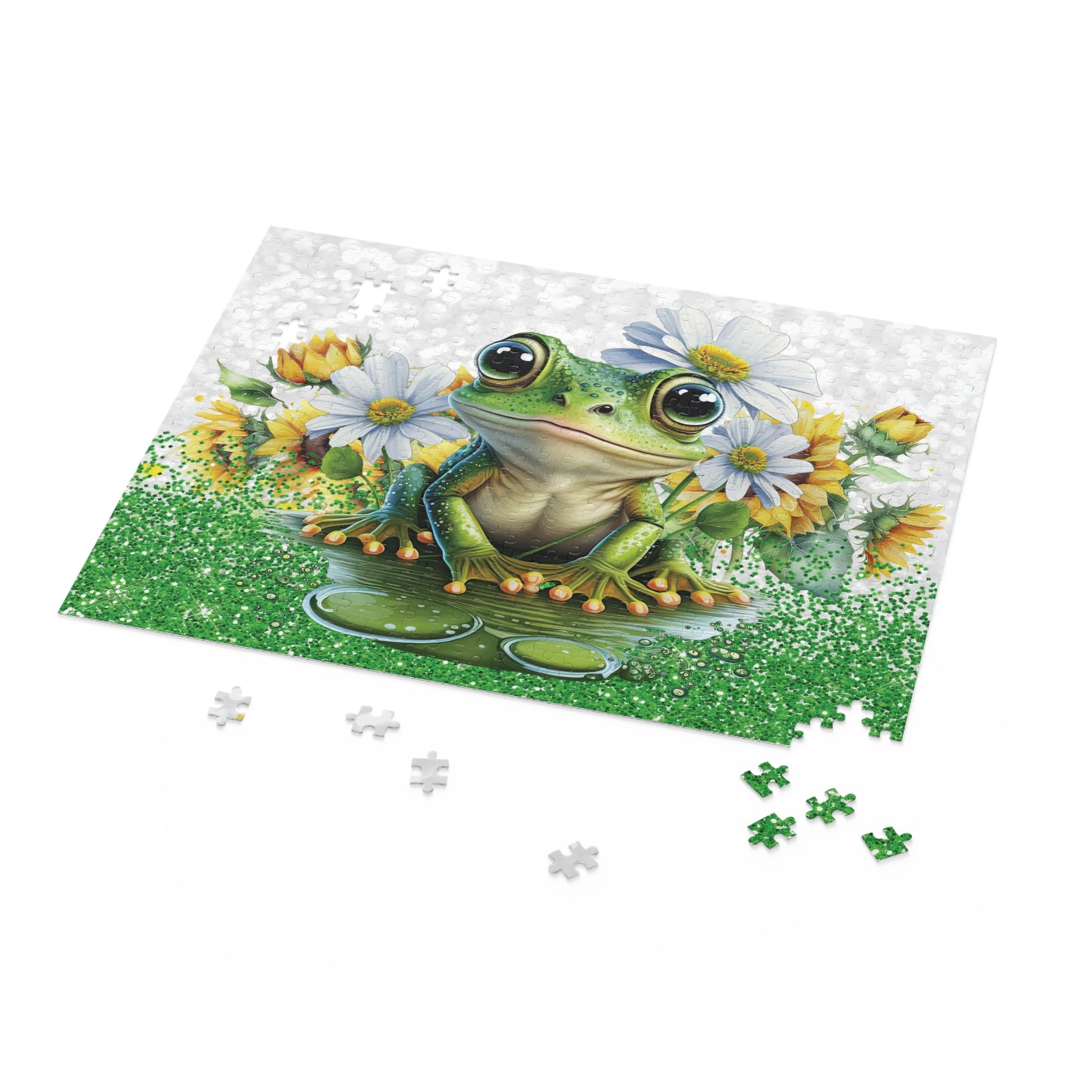 Personalised/Non-Personalised Puzzle, Frog (120, 252, 500-Piece)