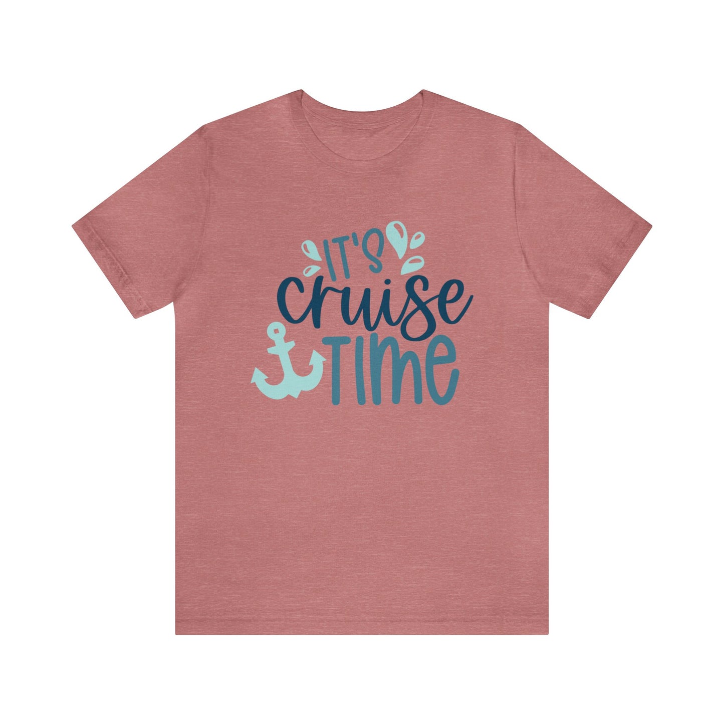 Unisex Adults Jersey Short Sleeve Tee, Cruise Tee, It's Cruise Time, 100% Cotton, Light Fabric 142 g/m²