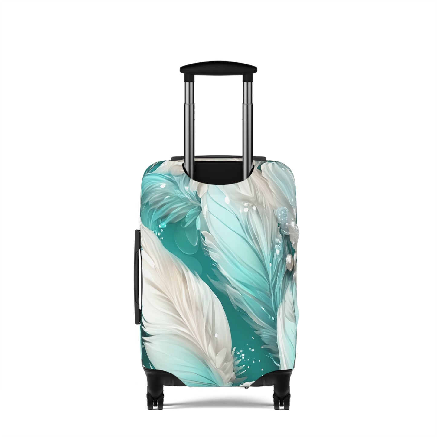 Luggage Cover, Turquoise Floral-3