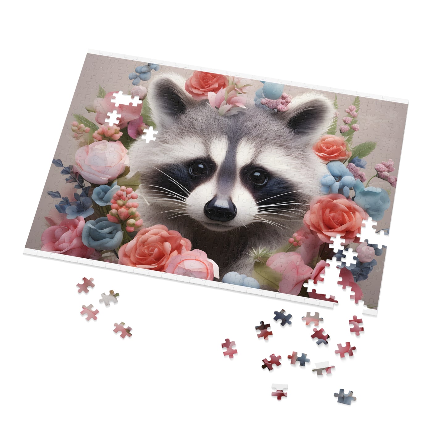 Jigsaw Puzzle, Racoon, Personalised/Non-Personalised (30, 110, 252, 500,1000-Piece)