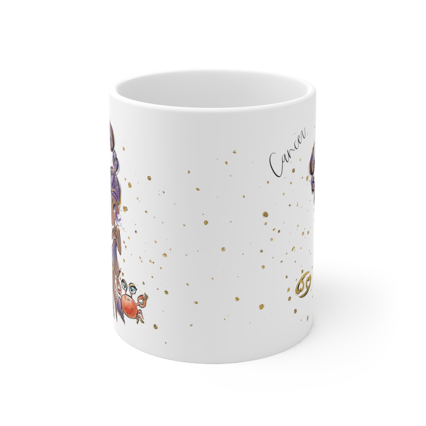 Personalised/Non Personalised Zodiac Sign, Cancer, Ceramic Mug 11oz