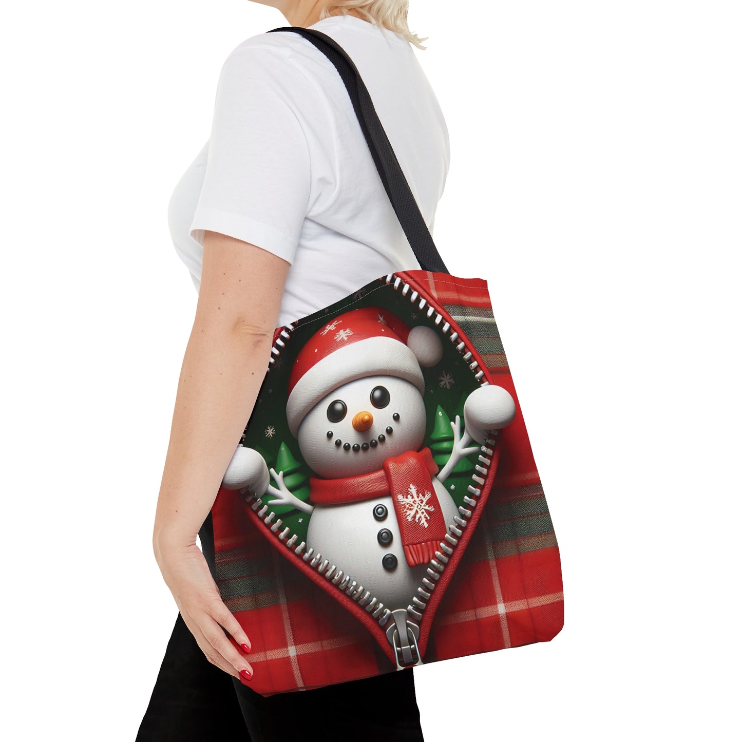 Tote Bag, Christmas, Snowman, Personalised/Non-Personalised Tote bag