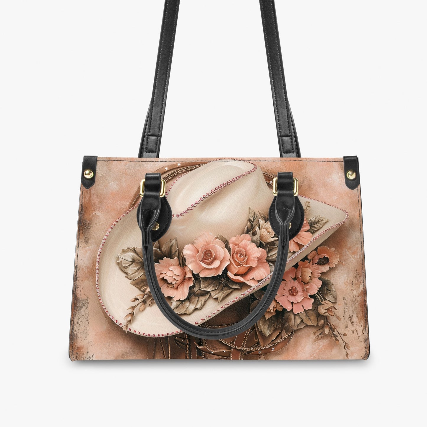 Women's Tote Bag - Long Strap - Country & Western - Cowboy Hat