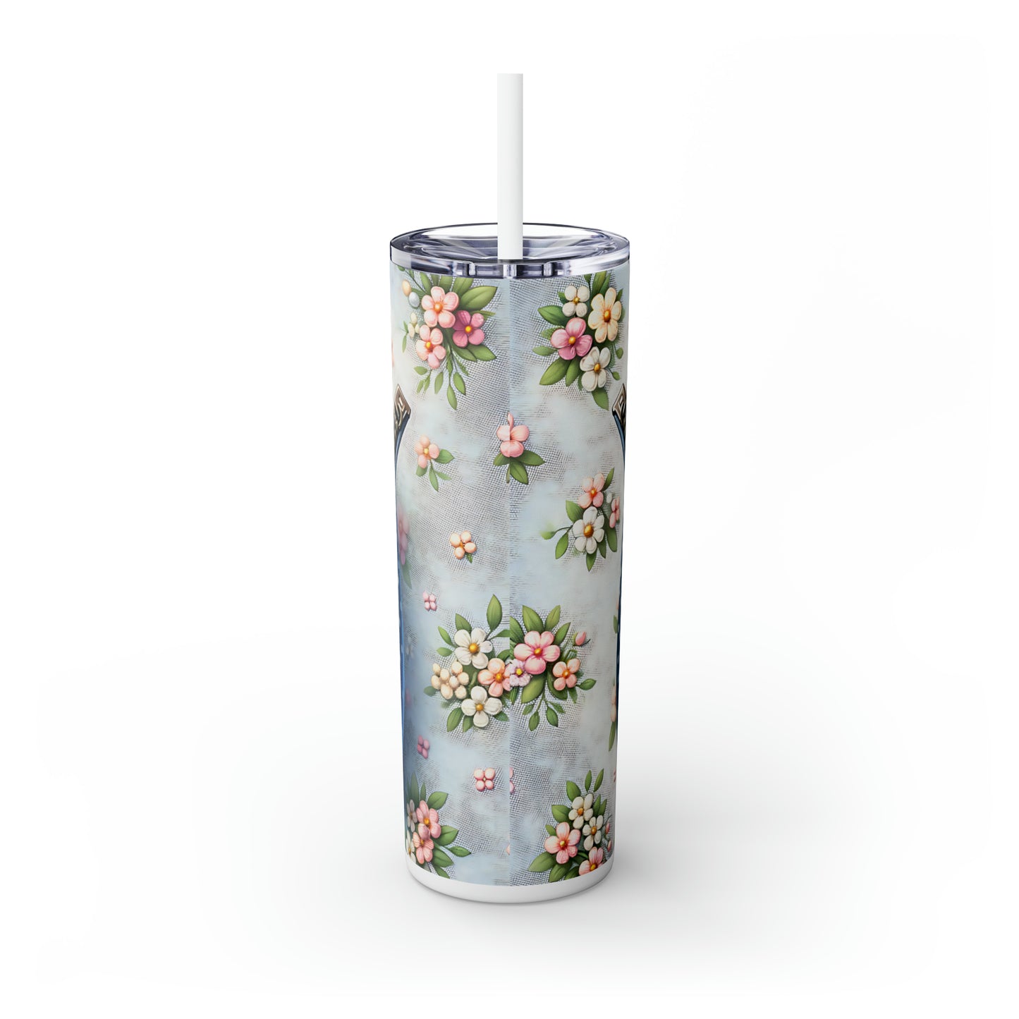 Skinny Tumbler with Straw, 20oz, Easter, Penguin, awd-1307