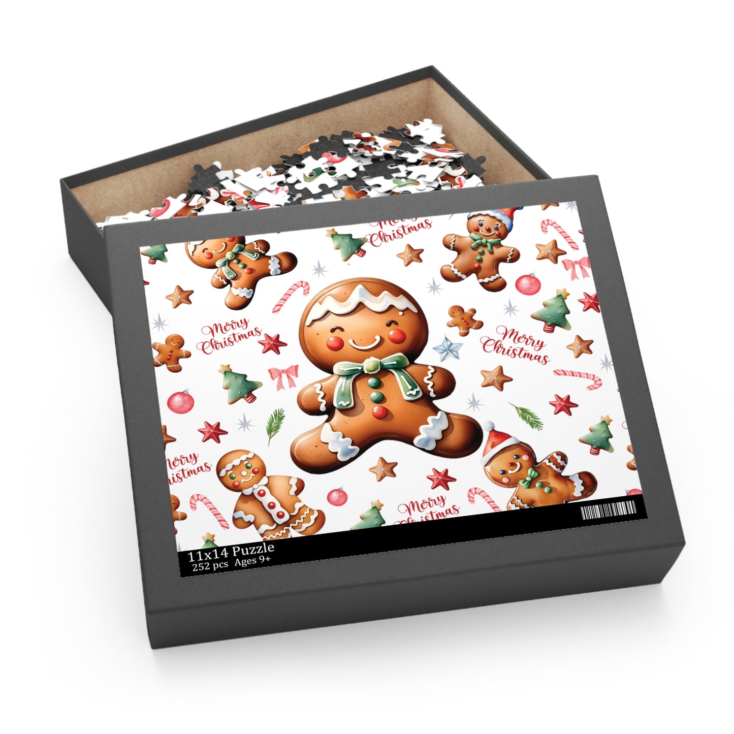 Personalised/Non-Personalised Puzzle, Christmas, Gingerbread Men (120, 252, 500-Piece)