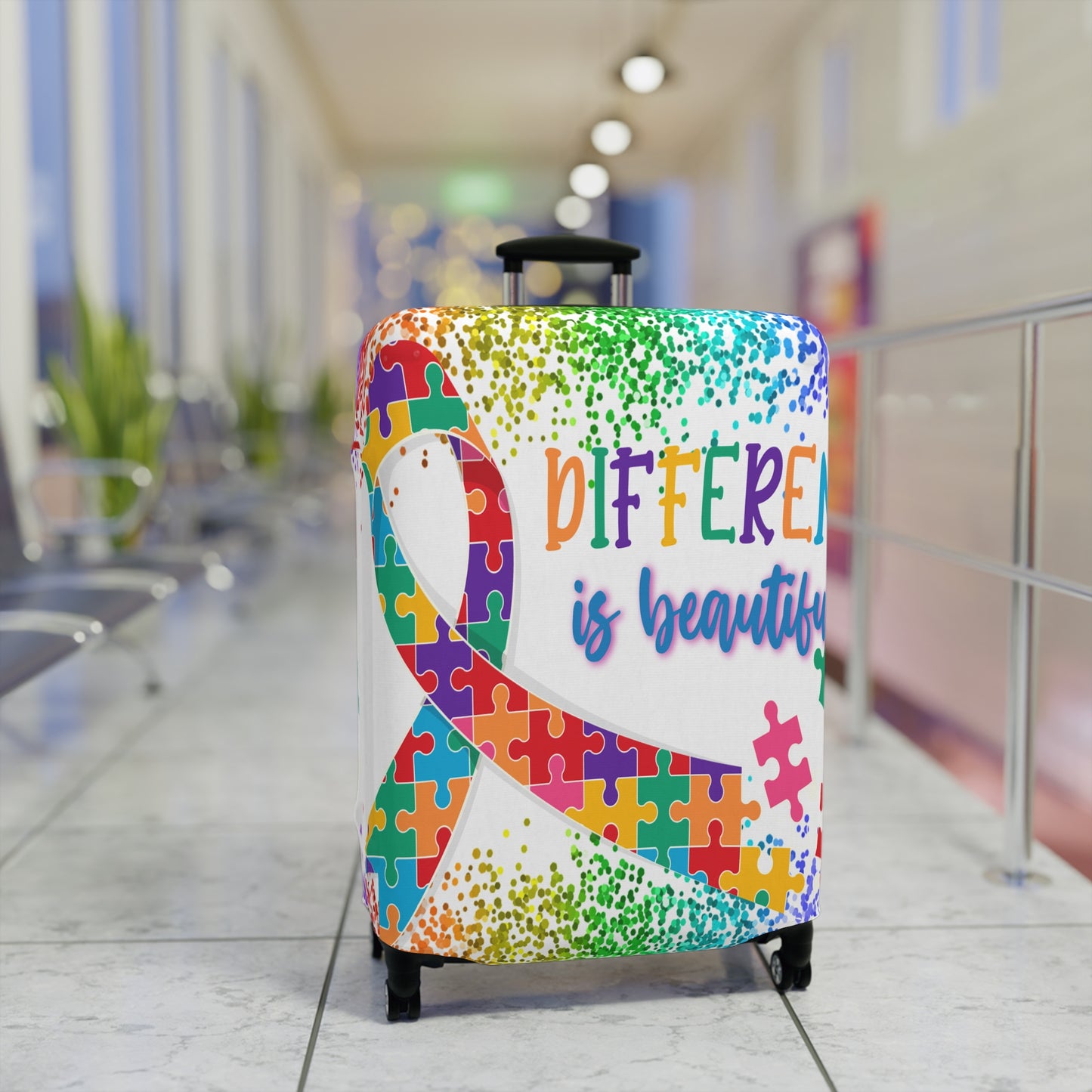 Luggage Cover, Different is Beautiful, Autism, awd-1459