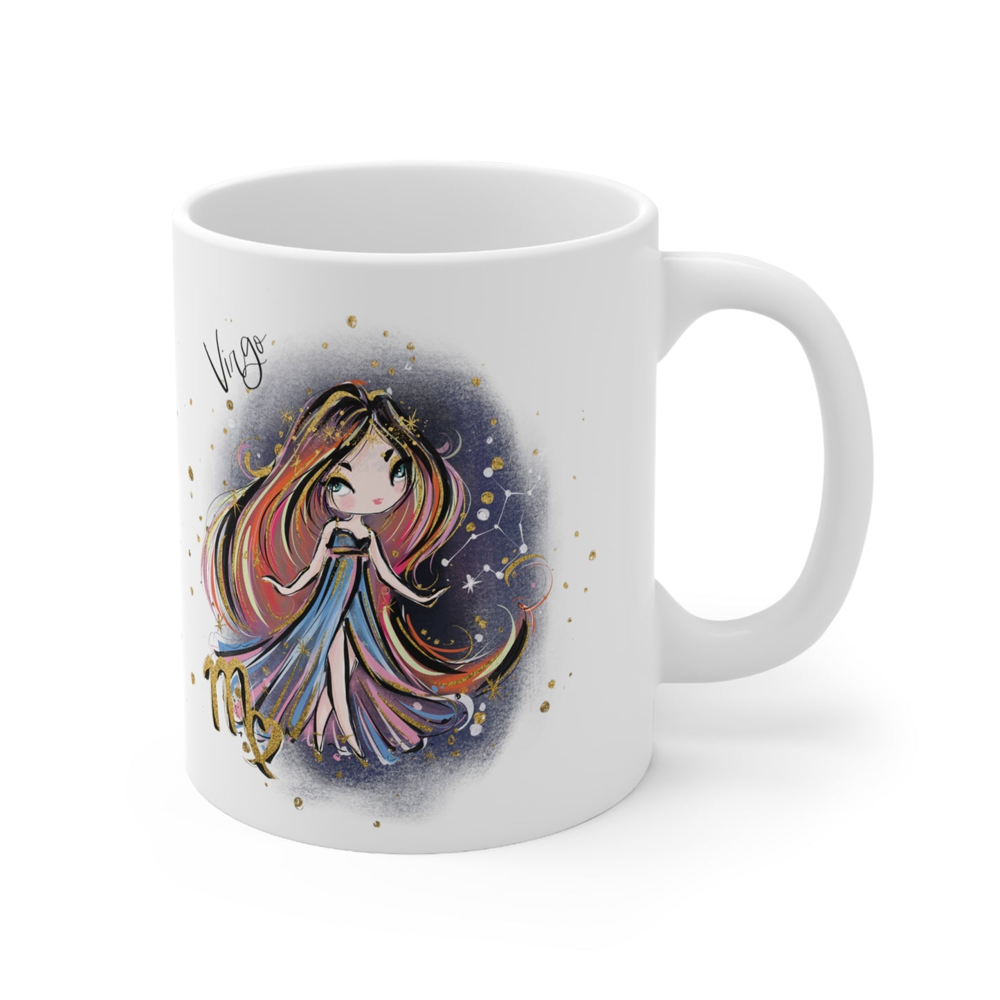 Personalised/Non Personalised Zodiac Sign, Virgo, Ceramic Mug 11oz