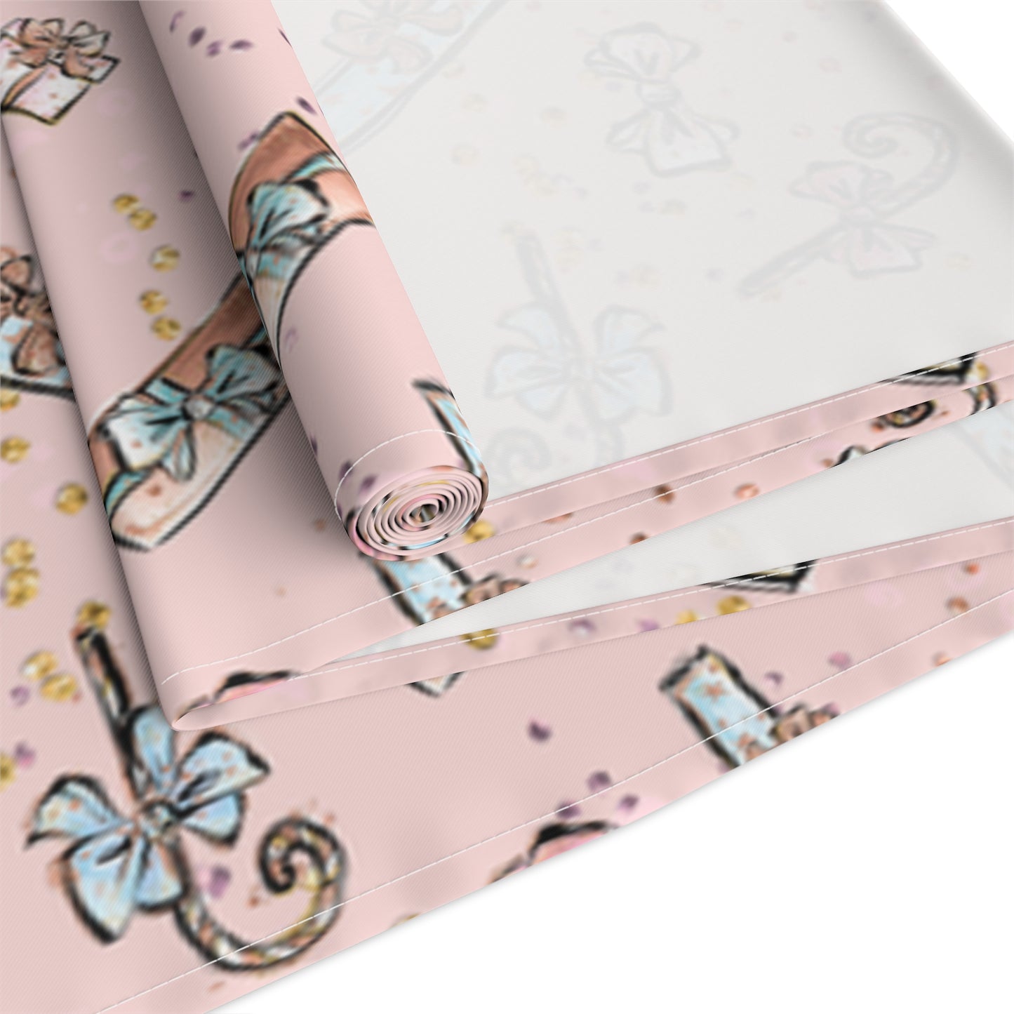 Pink Christmas, Presents, Table Runner, Cotton Twill and Poly Available, 2 sizes Available