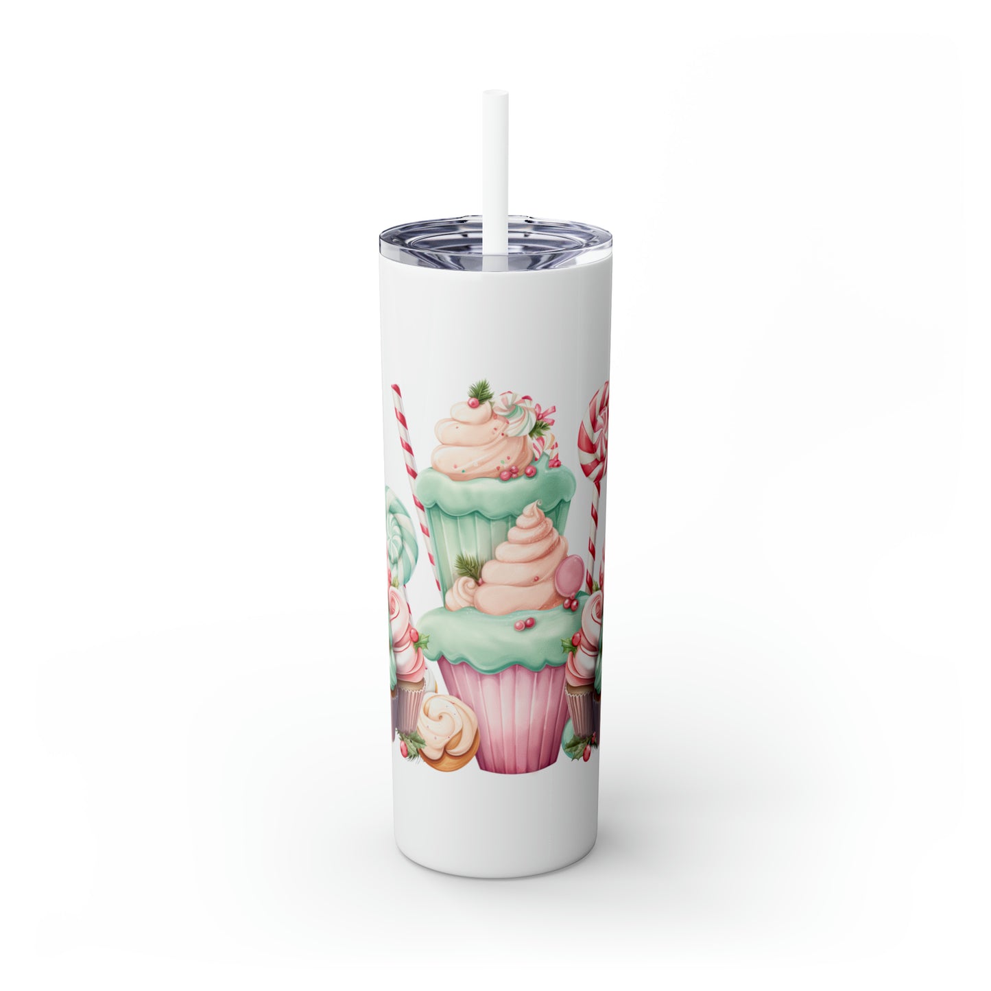 Skinny Tumbler with Straw, 20oz, Sweet Treat