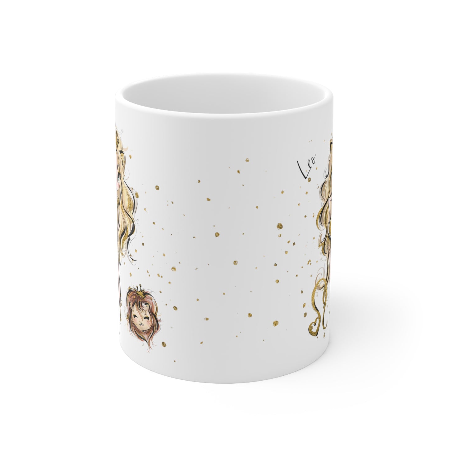 Personalised/Non Personalised Zodiac Sign, Leo, Ceramic Mug 11oz