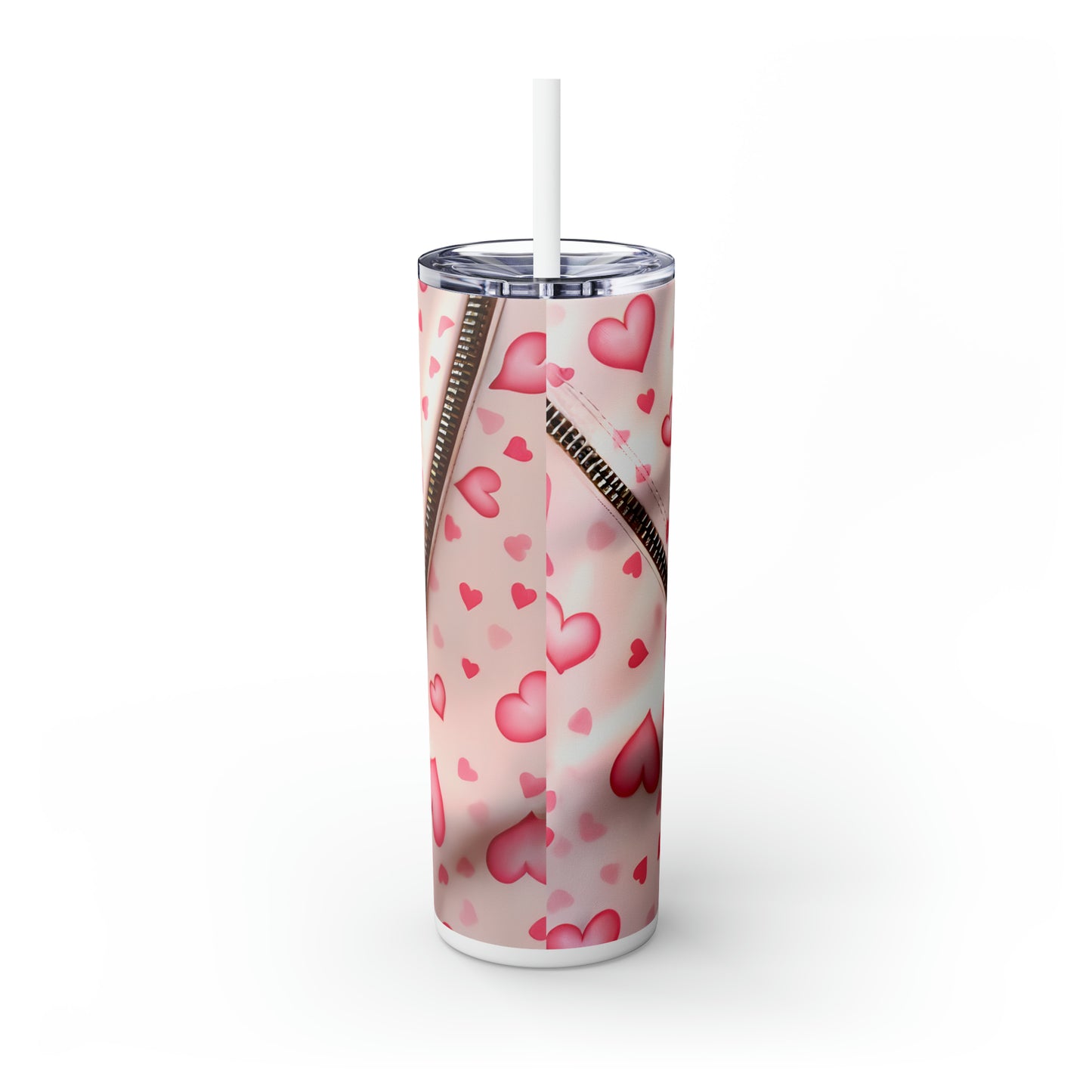 Skinny Tumbler with Straw, 20oz, Dog, Valentines Day, awd-910