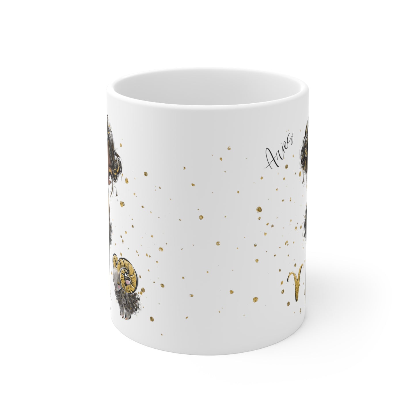 Personalised/Non Personalised Zodiac Sign, Aries, Ceramic Mug 11oz