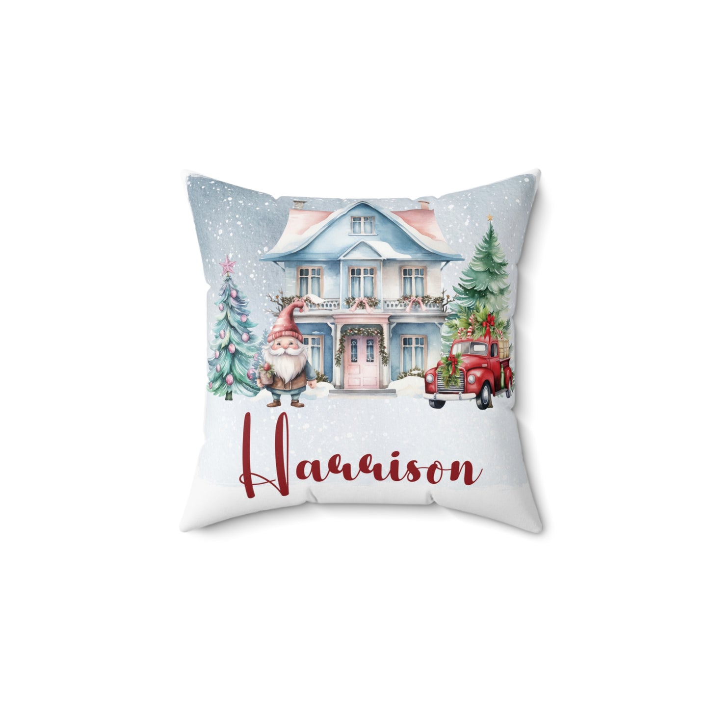 Personalised Christmas Cushion, Polyester Square Cushion, Christmas cushion