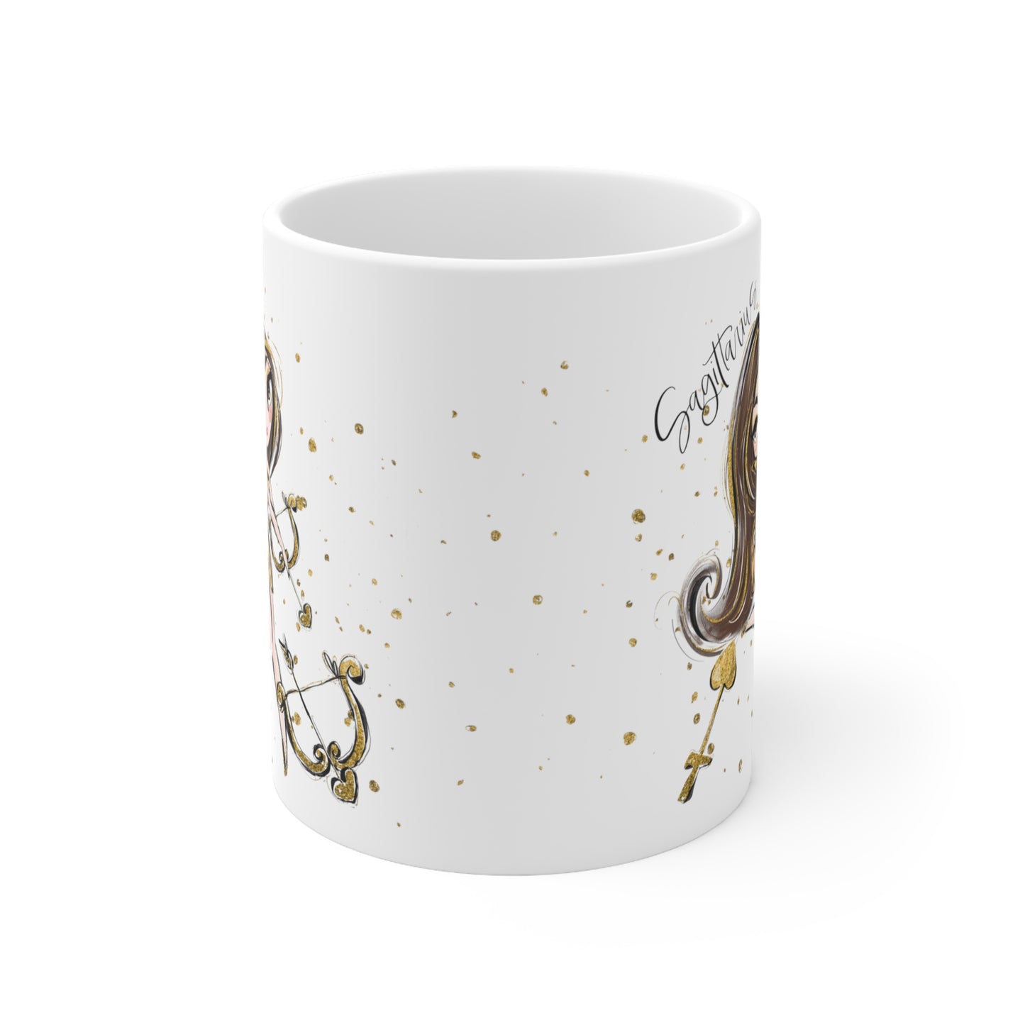 Personalised/Non Personalised Zodiac Sign, Sagittarius, Ceramic Mug 11oz