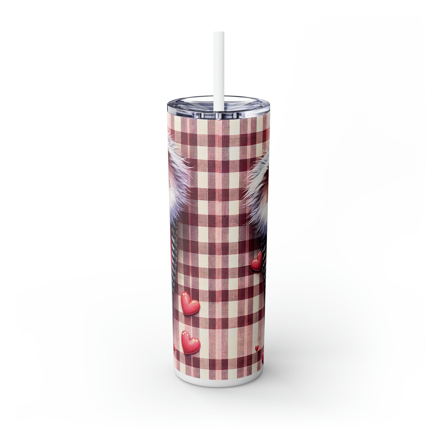 Skinny Tumbler with Straw, 20oz, Koala, Valentines Day