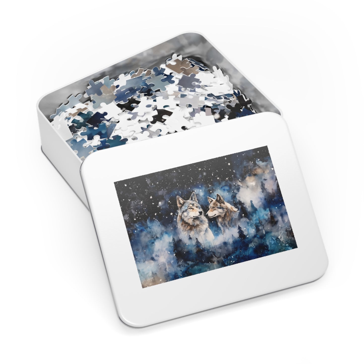 Puzzle, Wolves, Personalised/Non-Personalised (30, 110, 252, 500,1000-Piece) Awd-547