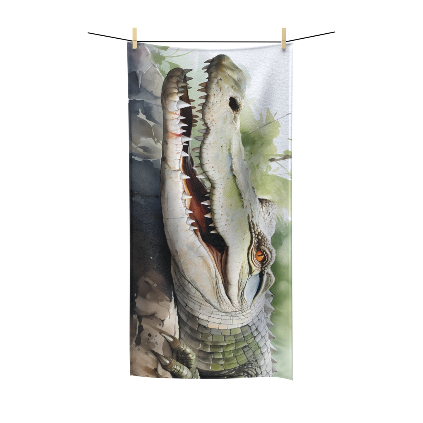 Beach Towel, Australian Animals, Crocodile, Polycotton Towel