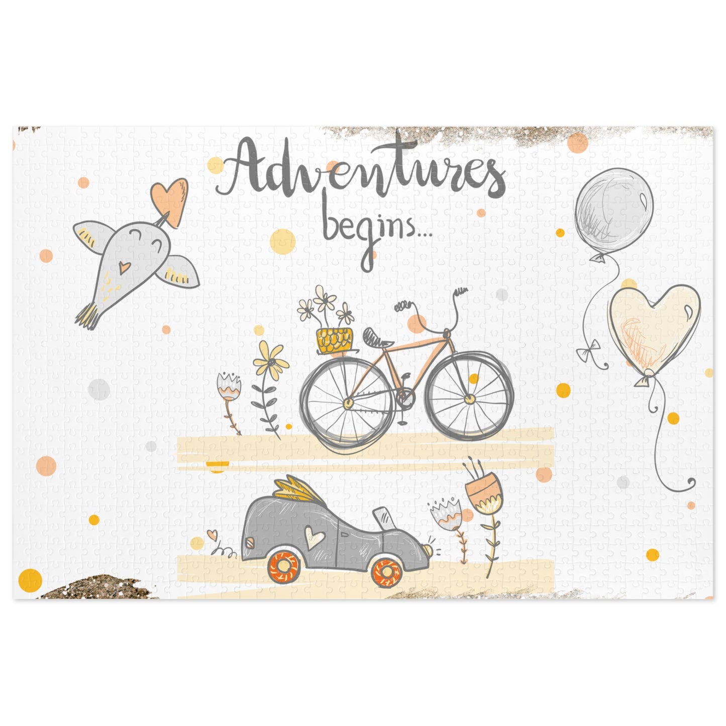 Jigsaw Puzzle, Travel, Let the Adventures Begin, Personalised/Non-Personalised (30, 110, 252, 500,1000-Piece)