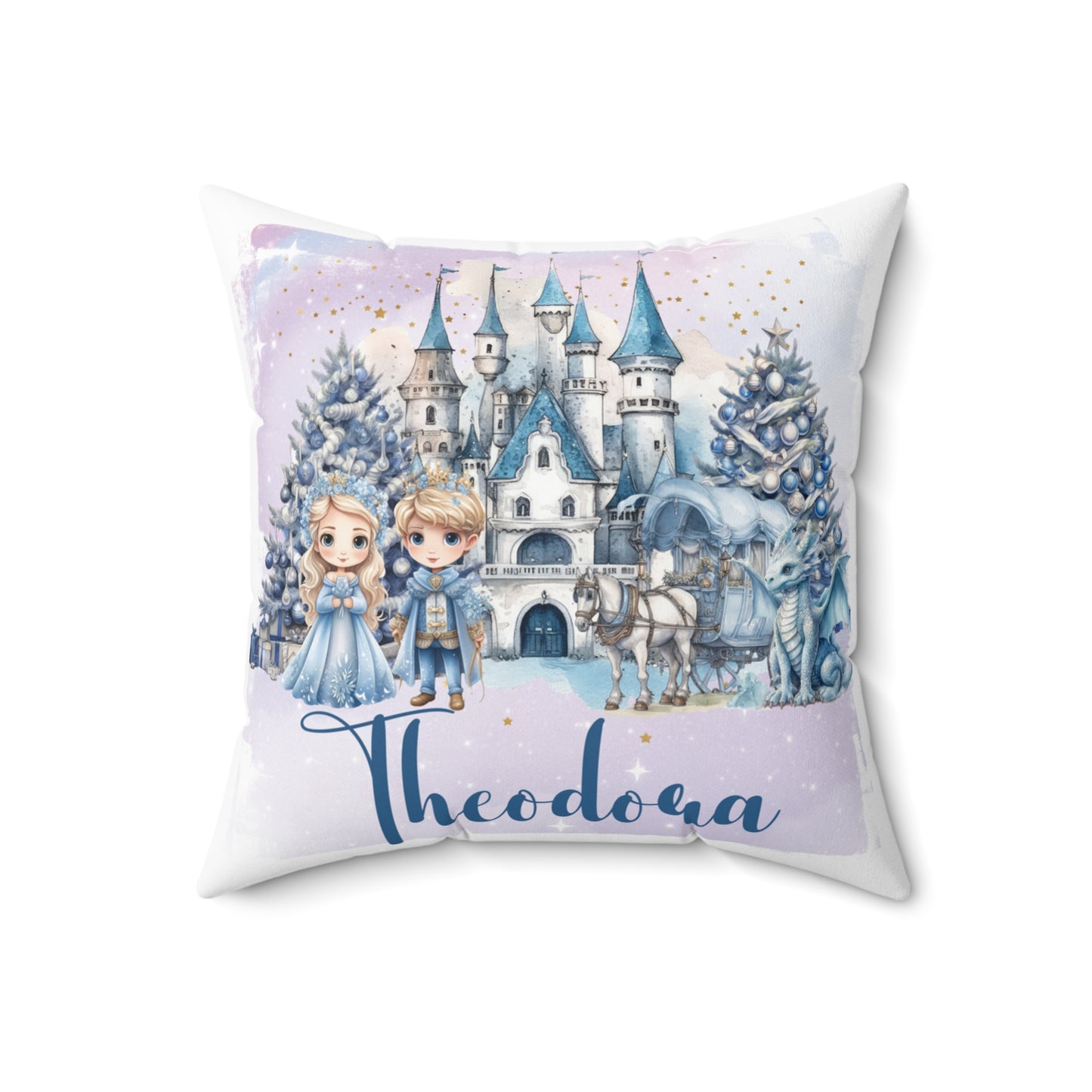 Personalised Fairytale Christmas Cushion, Polyester Square Cushion, Christmas cushion