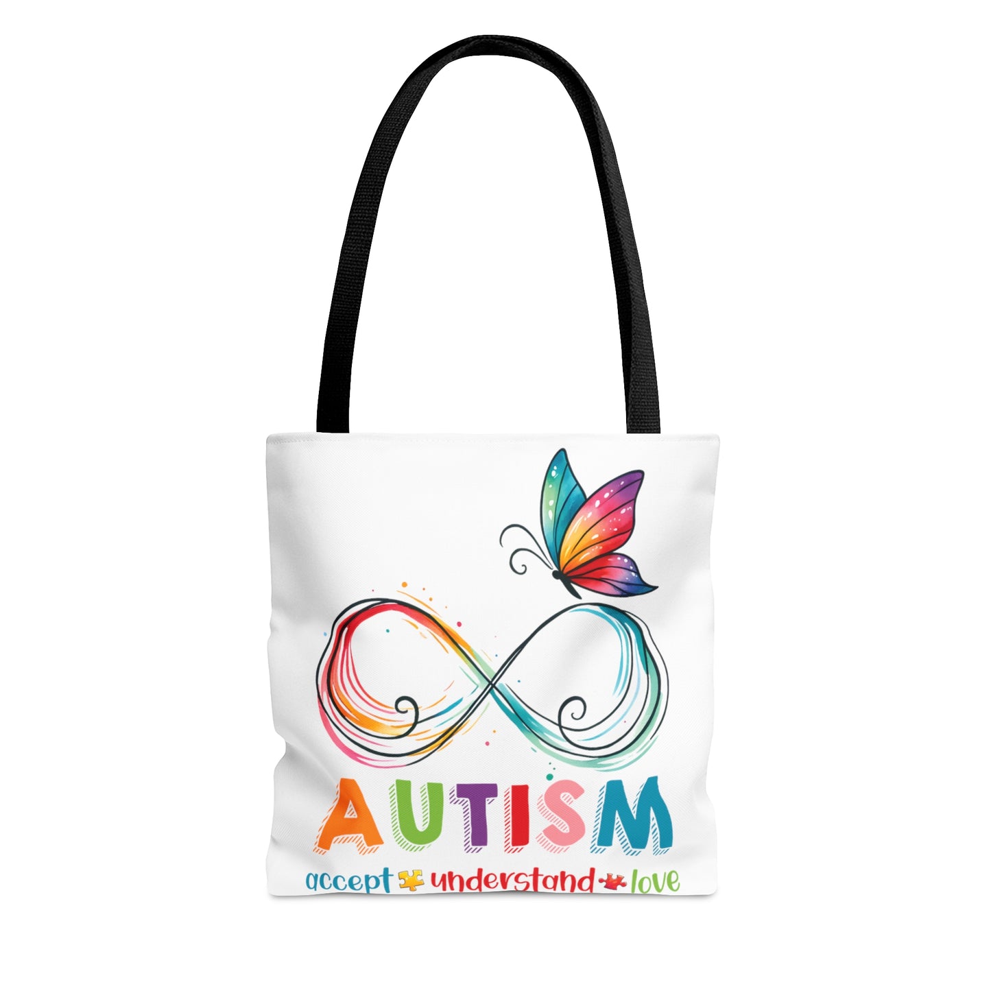 Tote Bag, Autism, Accept, Understand, Love, Personalised/Non-Personalised Tote bag