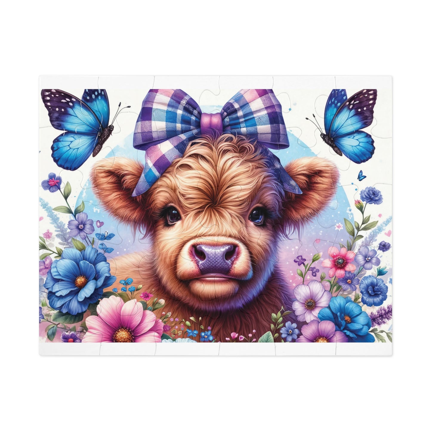 Jigsaw Puzzle, Highland Cow, Personalised/Non-Personalised (30, 110, 252, 500,1000-Piece)