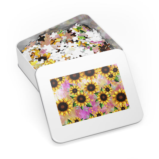 Jigsaw Puzzle, Sunflower, Personalised/Non-Personalised (30, 110, 252, 500,1000-Piece)