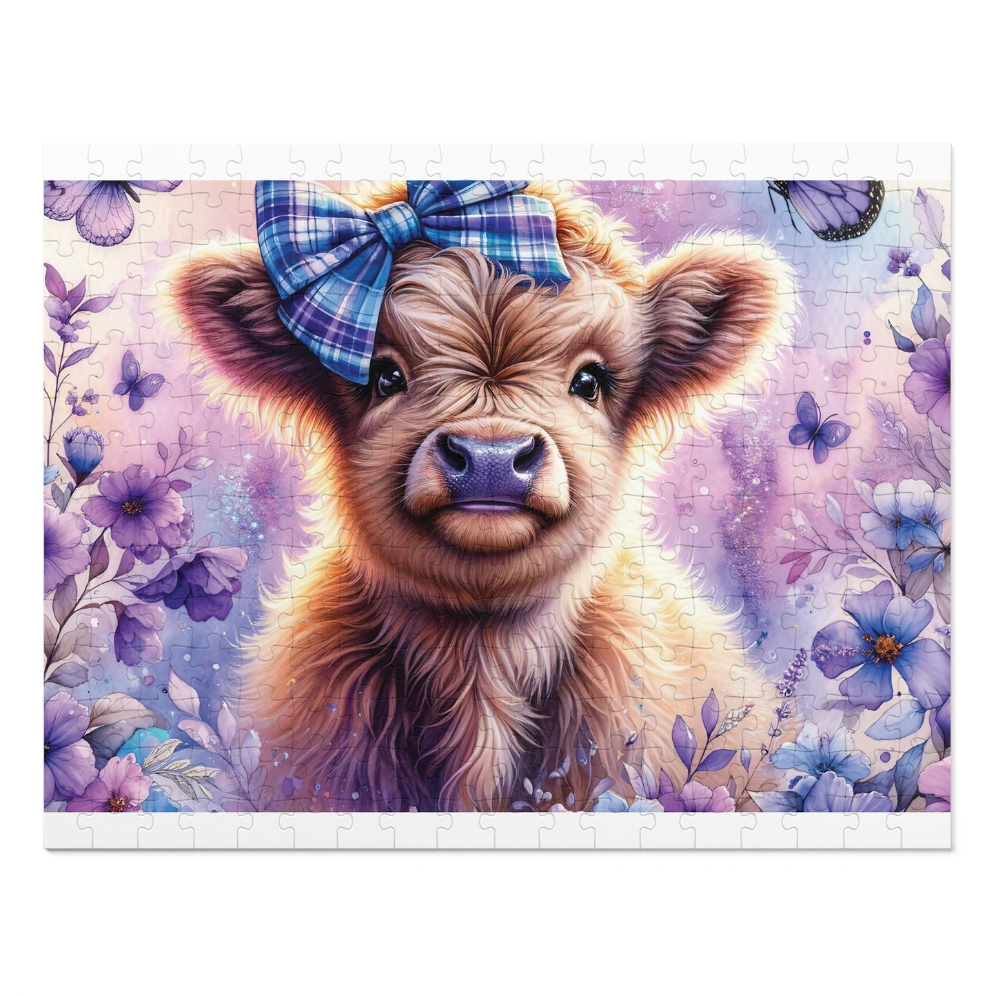 Jigsaw Puzzle, Highland Cow, Personalised/Non-Personalised (30, 110, 252, 500,1000-Piece)