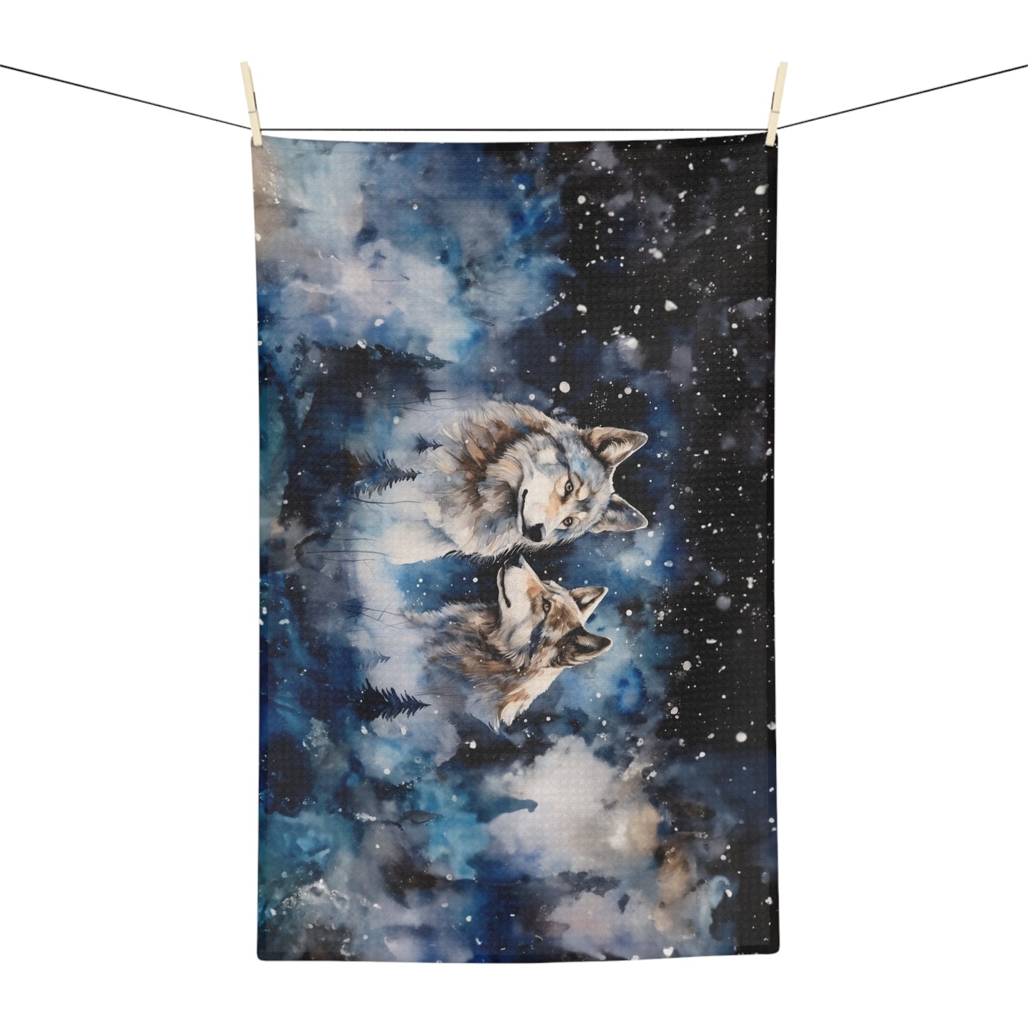 Microfiber Tea Towel Wolves