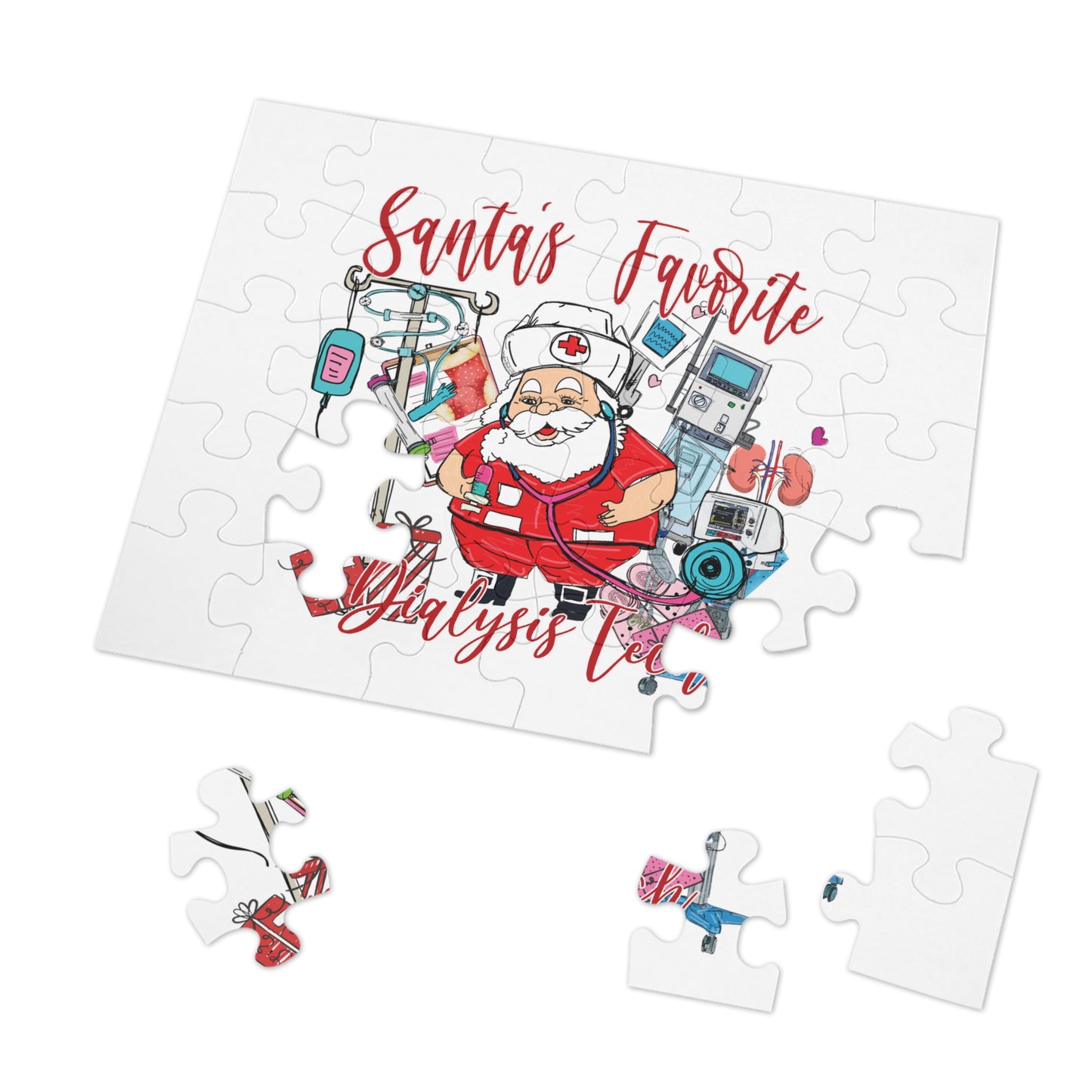 Jigsaw Puzzle, Santa's Favorite Dialysis Tech, Personalised/Non-Personalised (30, 110, 252, 500,1000-Piece)