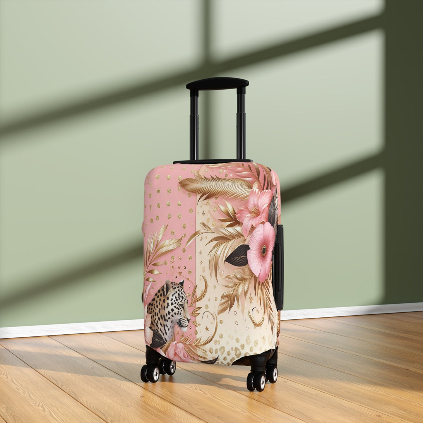 Luggage Cover, Floral Leopard, awd-3079