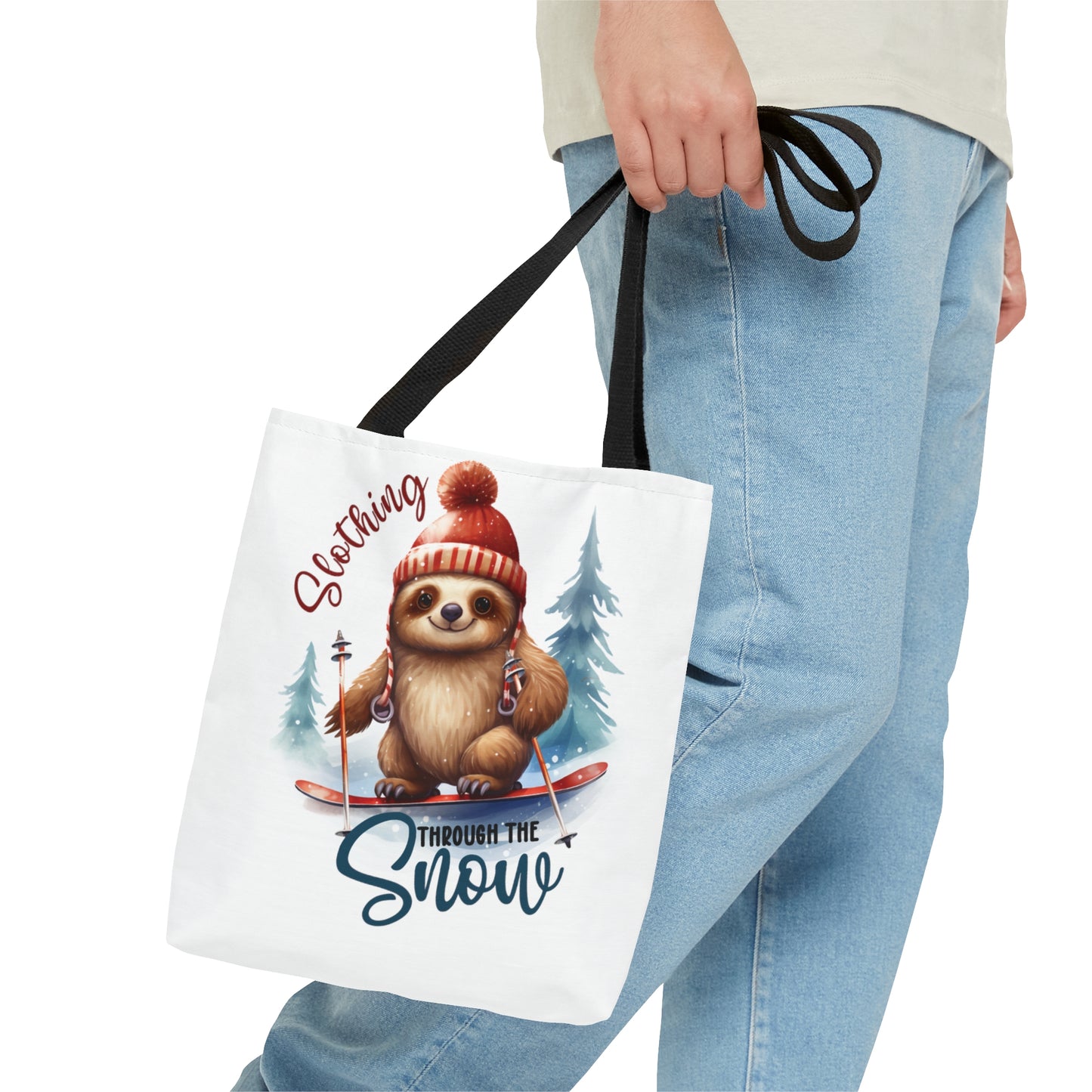 Tote Bag, Christmas, Sloth, Personalised/Non-Personalised Tote bag